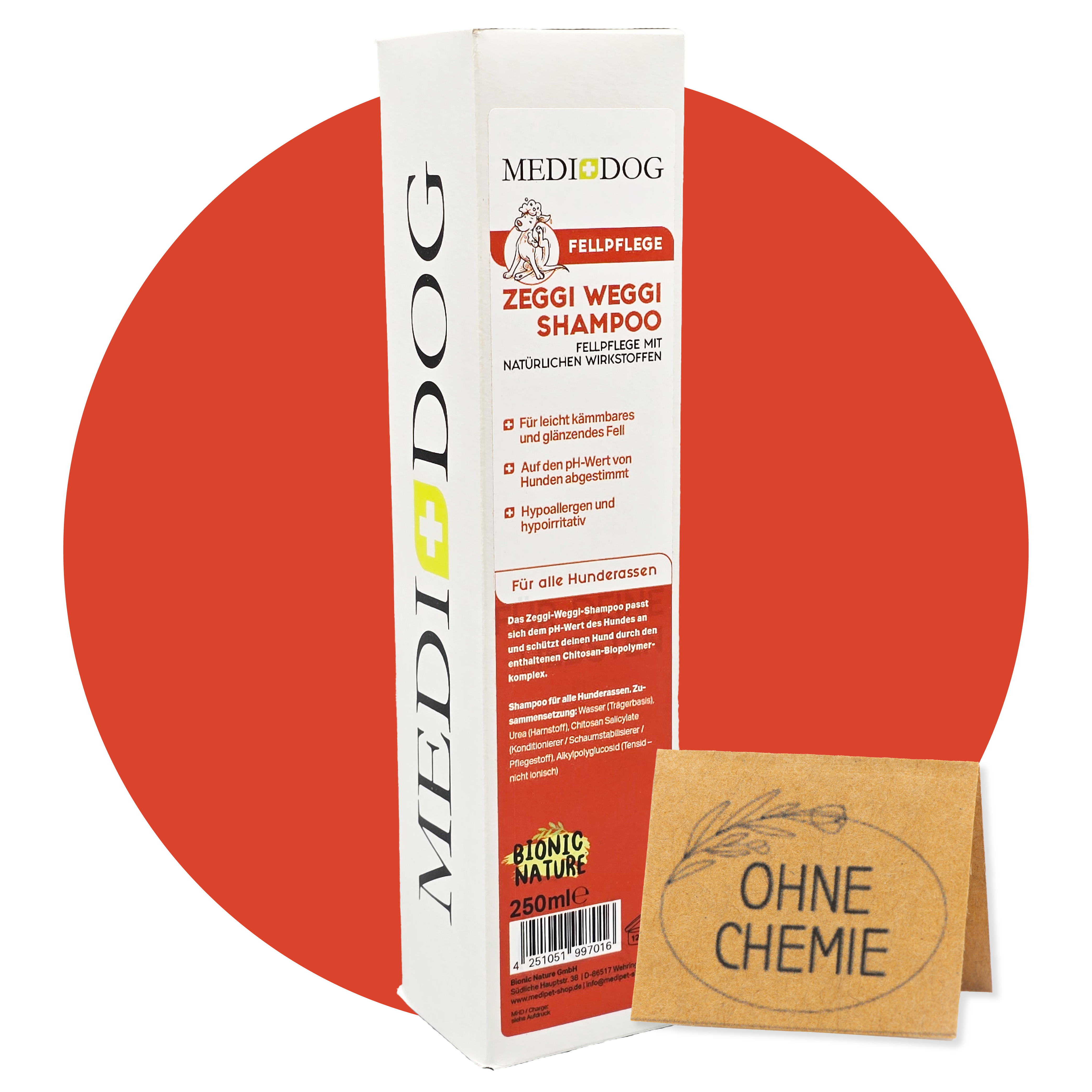 Zeggi Weggi Shampoo zur Unterstützung von Haut & Fell von Hunden bei Aktivitäten im Freien Zeggi Weggi Shampoo zur Unterstützung von Haut & Fell von Hunden bei Aktivitäten im Freien