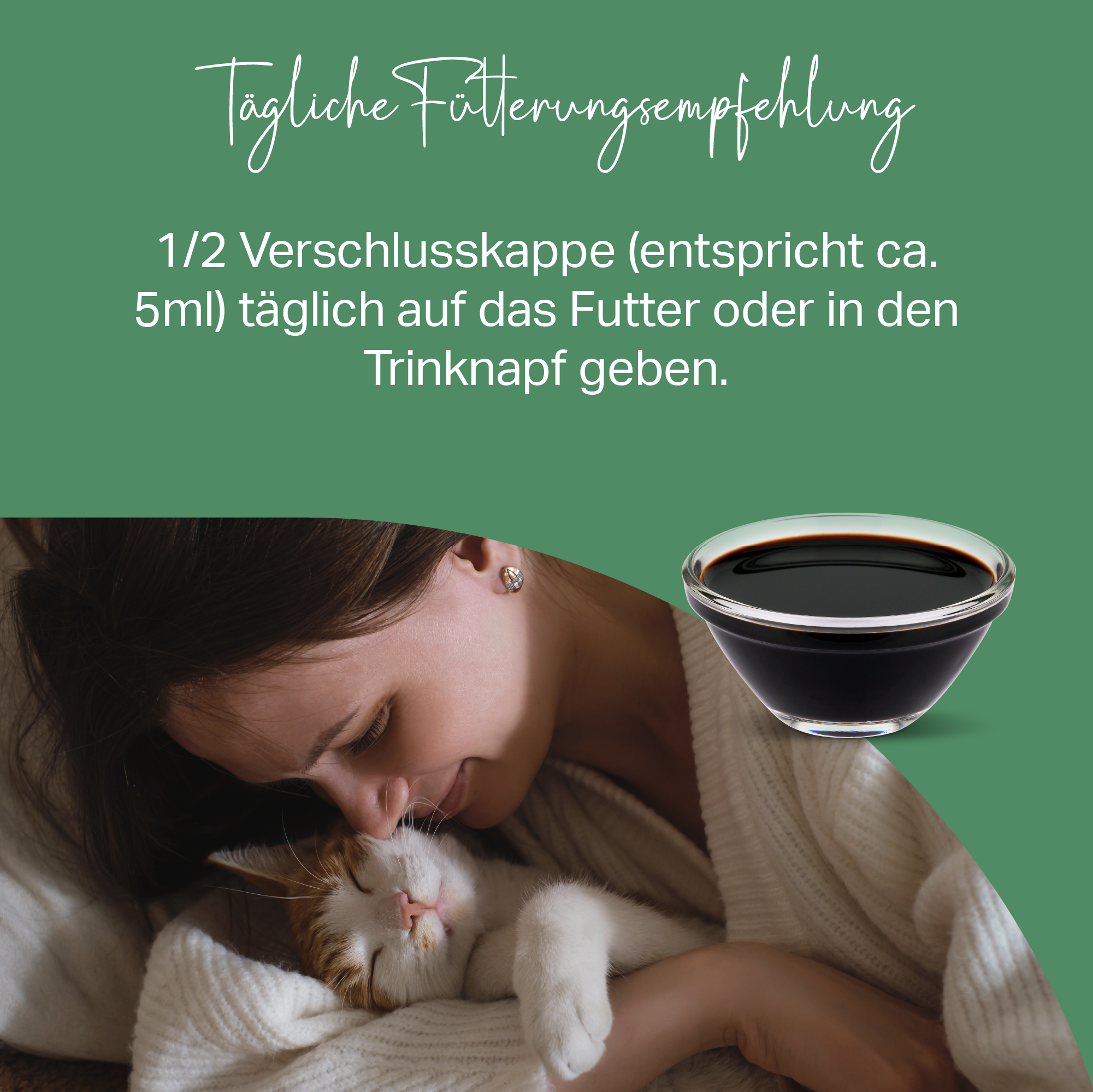 Trinkwasserzusatz oder Futterzusatz für Katzen zur Unterstützung der Verdauung Trinkwasserzusatz oder Futterzusatz für Katzen zur Unterstützung der Verdauung