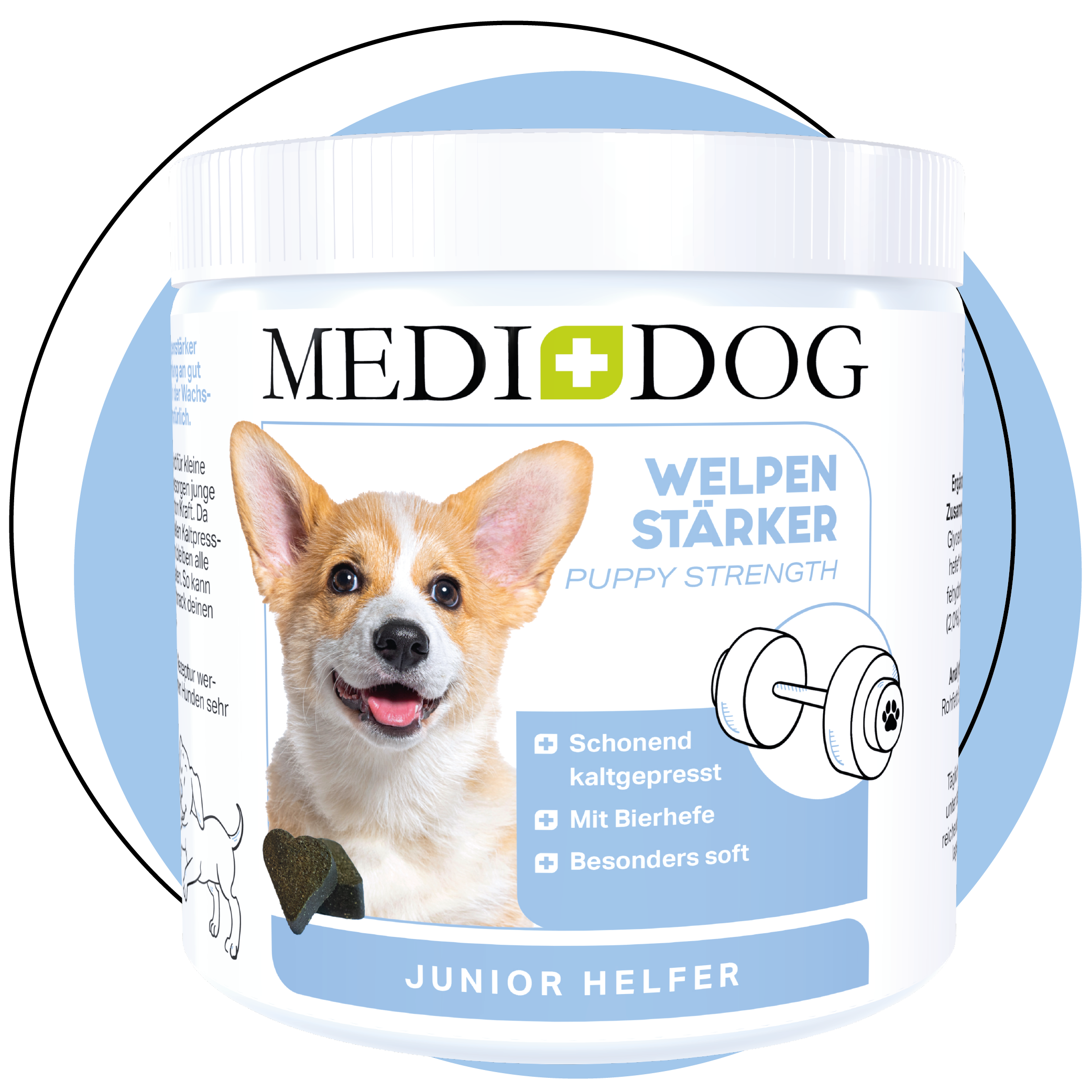 MEDIDOG Welpenstärker Drops für Welpen und Junghunde mit getreidefreier Rezeptur MEDIDOG Welpenstärker Drops für Welpen und Junghunde mit getreidefreier Rezeptur