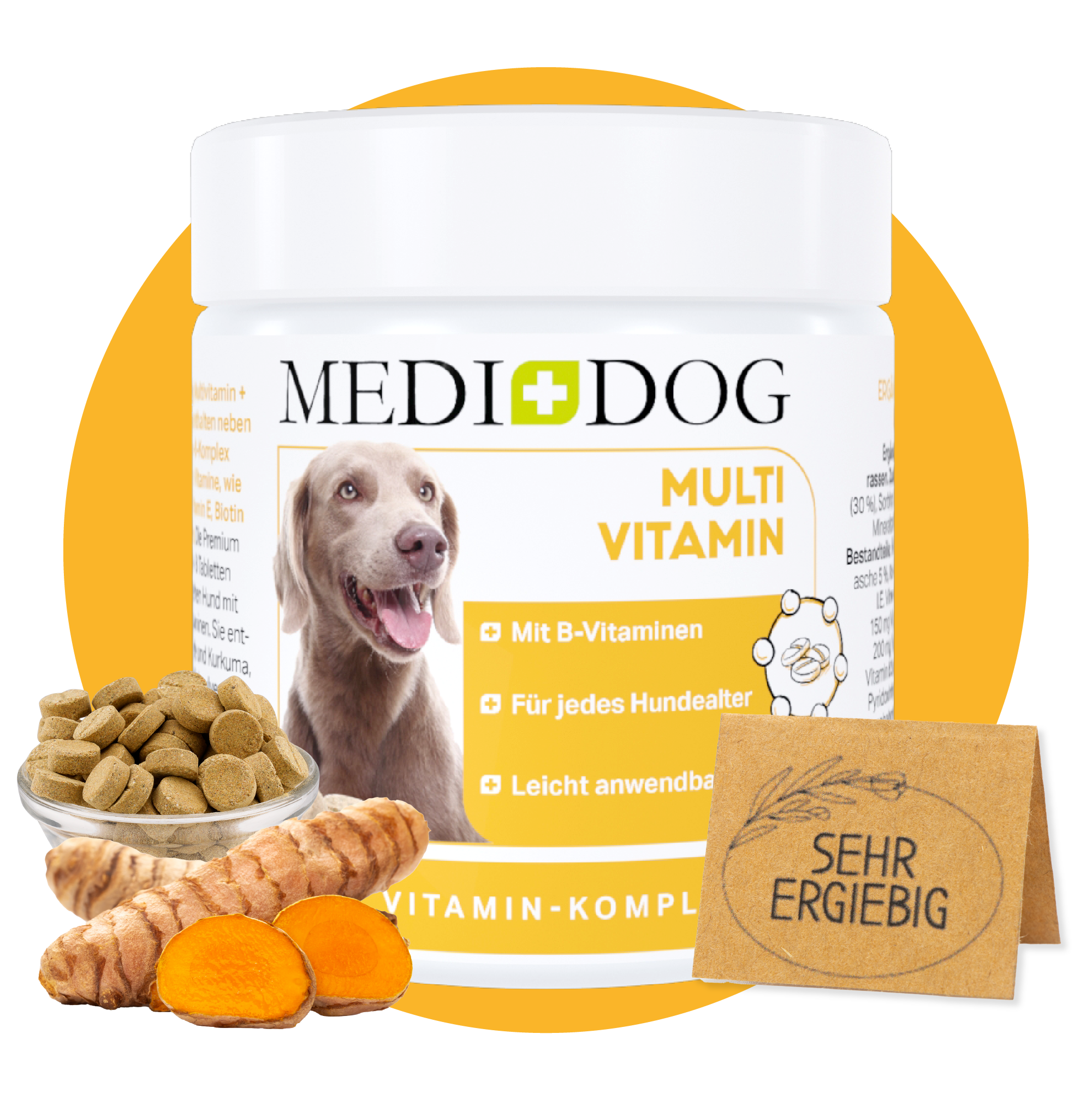 MEDIDOG Multivitamin Tabletten mit Vitamin B Komplex für Hunde MEDIDOG Multivitamin Tabletten mit Vitamin B Komplex für Hunde